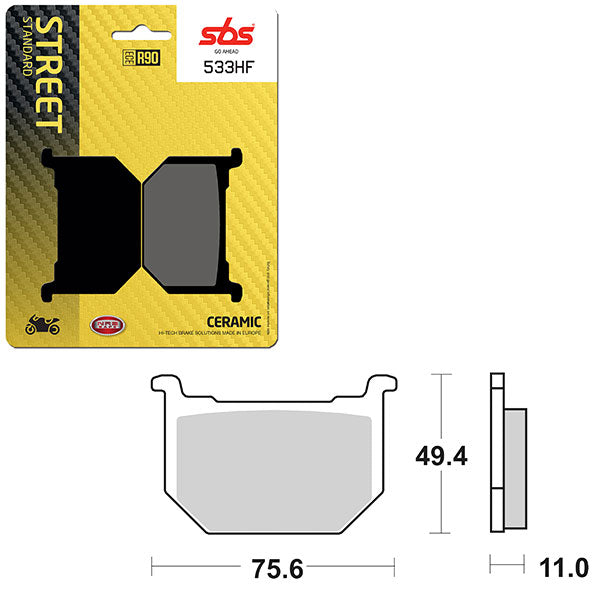 SBS ATV/UTV CERAMIC BRAKE PAD  6190533100