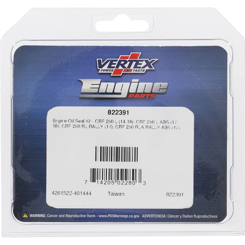 VERTEX ENGINE OIL SEAL KIT HON CRF250L 13-20 822391
