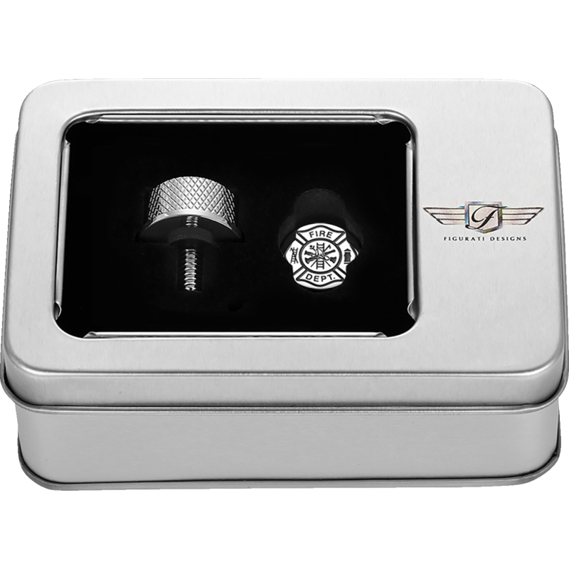 FIGURATI DESIGNS SEAT SCREW WITH SILVER 3M MALTESE CROSS-FIRE INSERT FD74-SEAT_SCREW-SS