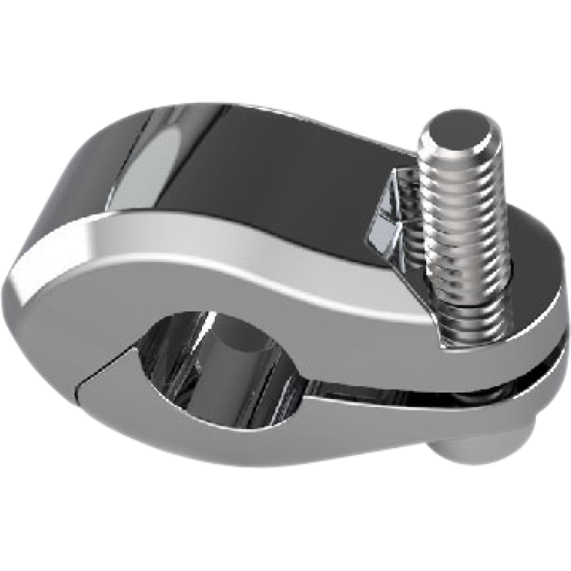 CIRO LLC 1/2" FLAG MOUNT CLAMP, CHROME 70606