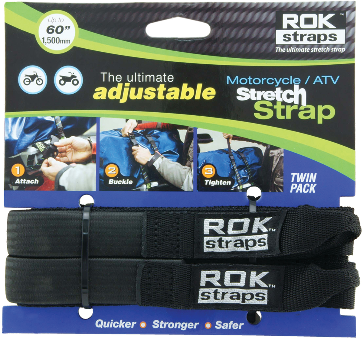 ROK STRAPS ROK-ST 450 MC HD 60 X1 CRUISER BLK ROK 00025