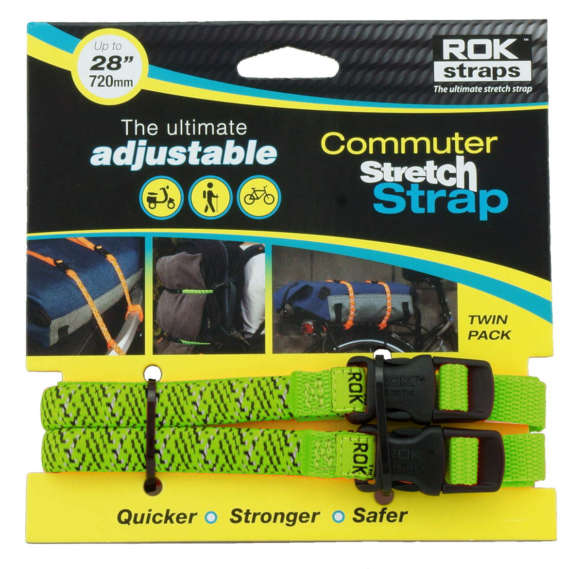 ROK STRAPS LIGHT-DUTY 1/2 GRN REFLECT 28 X 5/8 ROK 00330