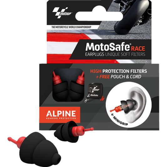 ALPINE HEARING PROTECTION EARPLUGS MOTOSAFE RACE - MOTOGP EDITION (PAIR OF PLUGS) 111.23.118