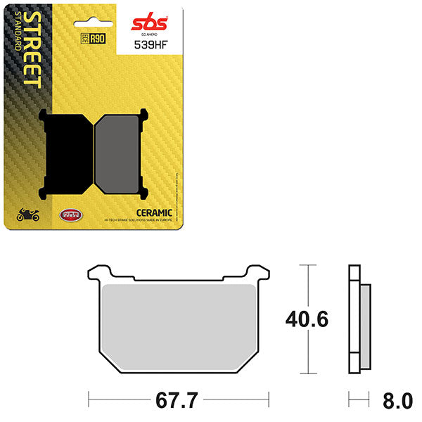 SBS ATV/UTV CERAMIC BRAKE PAD  6190539100