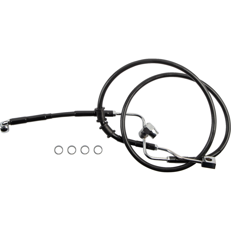 DRAG SPECIALTIES BRAKE LINE RR ABS BL 618598-BLK