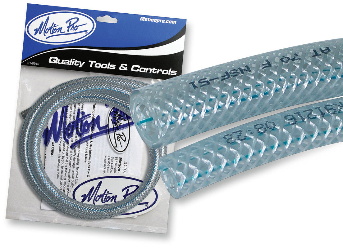 MOTION PRO MP BRAIDED VINYL FUEL LINE 3/16" ID X 3' 12-0058
