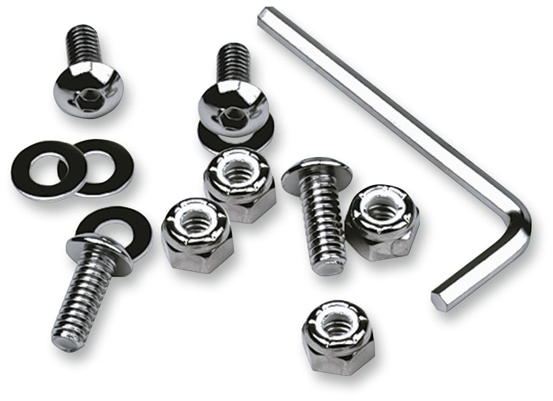 MOTION PRO CHROME LICENSE PLATE HARDWARE PK/4 33-1000