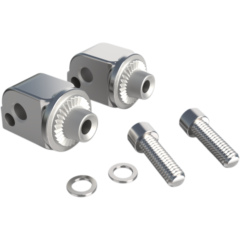 CIRO LLC PASSENGER FOOTREST ADAPTERS FOR '18-UP SOFTAIL, CHROME 60015