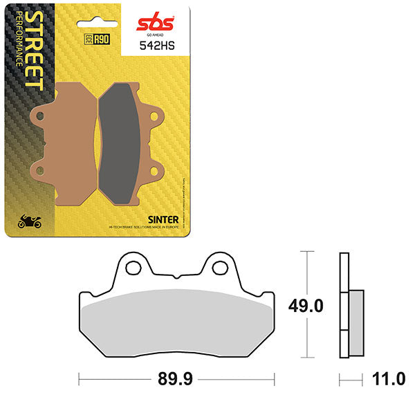 SBS PERFORMANCE HS SINTER BRAKE PAD HONDA 6250542100
