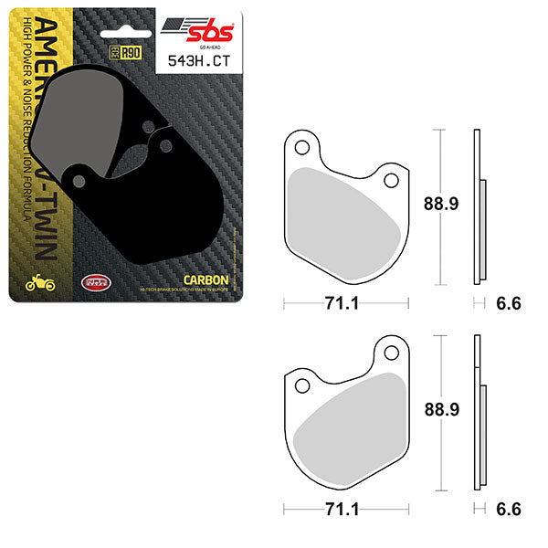 SBS HIGH POWER & NOISE REDUCTION CARBON BRAKE PAD  6510543100