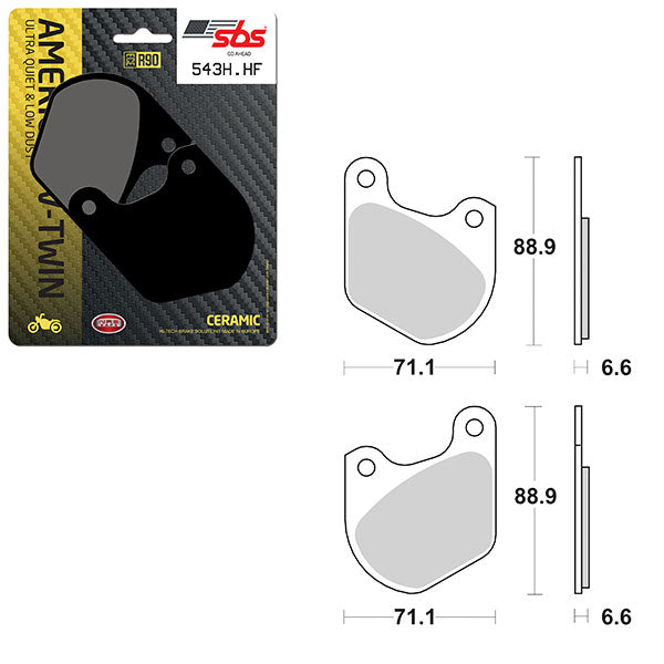 SBS HIGH POWER & NOISE REDUCTION CERAMIC BRAKE PAD  6490543100