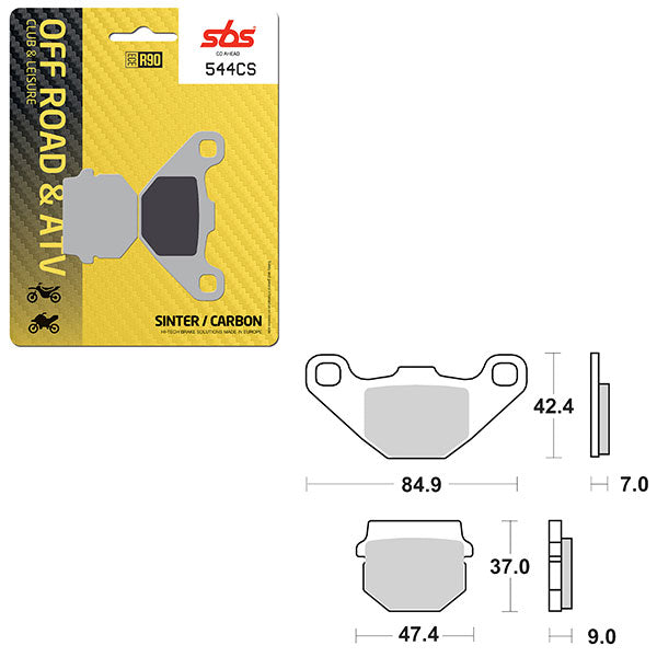 SBS CLUB, TRAILS & LEISURE CARBON BRAKE PAD  6330544100