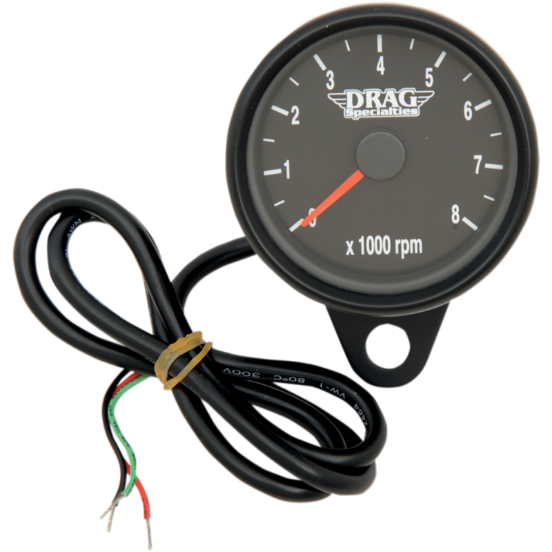 DRAG SPECIALTIES 2.4" ELEC BLACK FACE TACH 2211-0125