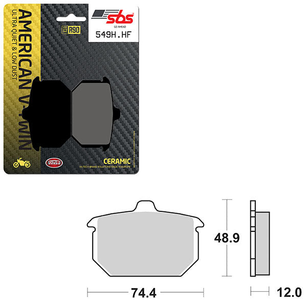 SBS HIGH POWER & NOISE REDUCTION CERAMIC BRAKE PAD  6490549100