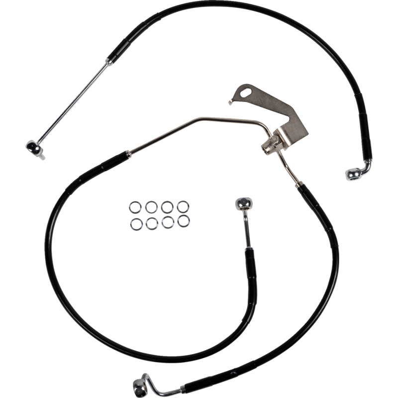 DRAG SPECIALTIES BRAKE LINE RR NON ABS BL 640232-BLK