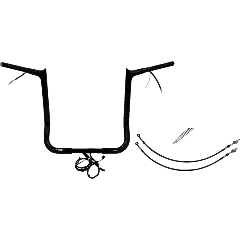 FAT BAGGERS INC HANDLEBAR KIT - POINTED TOP - 16" - BLACK 901216-B