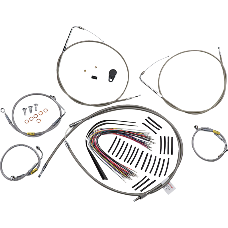 BURLY BRAND CONTROL KIT - EARLY TOURING BIKES - 15" BAGGER BAR HANDLEBAR B30-1293