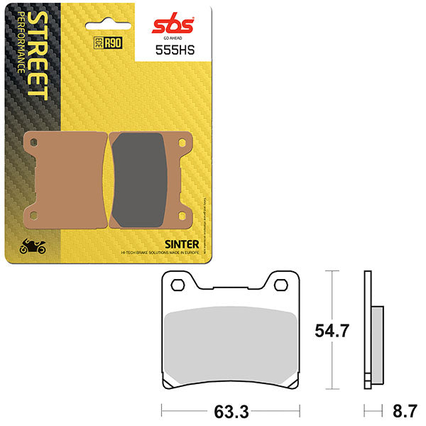 SBS PERFORMANCE HS SINTER BRAKE PAD  6250555100