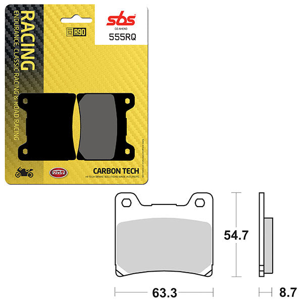 SBS ROAD RACING & TRACKDAYS CARBON TECH BRAKE PAD  6210555100