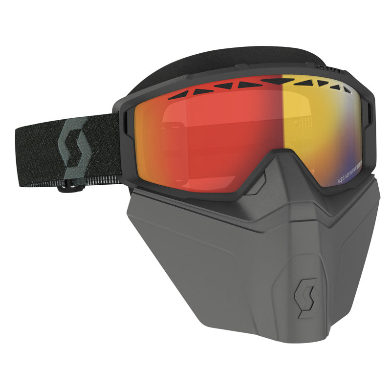 SCOTT GOGGLE PRIMAL SAFARI FACEMASK BLACK/ LS RED CHROM 278607-0001341