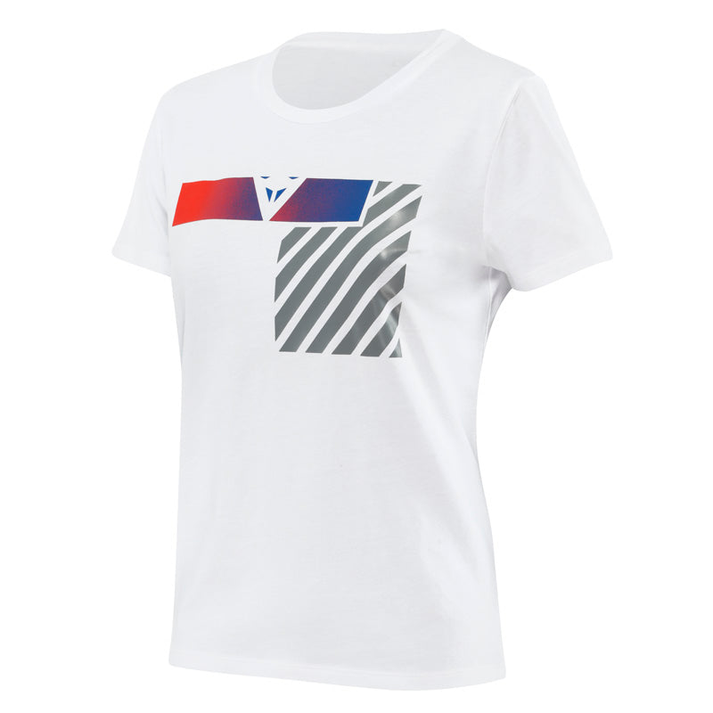 DAINESE ILLUSION LADY T-SHIRT WHT/DARK GRAY/RED XXL 2896861-39G-XXL