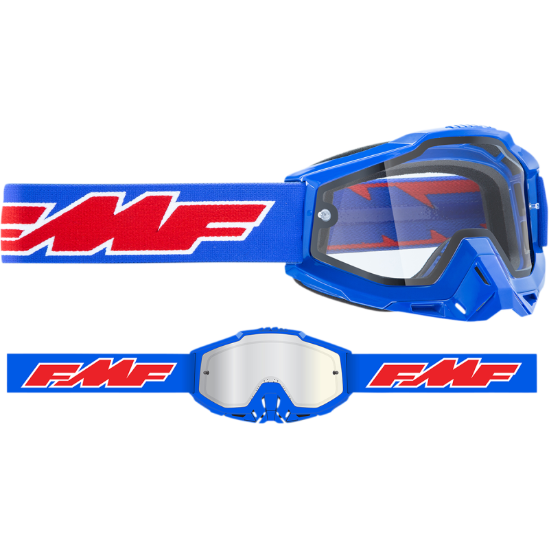 FMF FMF POWERBOMB ENDURO GOGGLE ROCKET BLUE - CLEAR LENS F-50038-00002