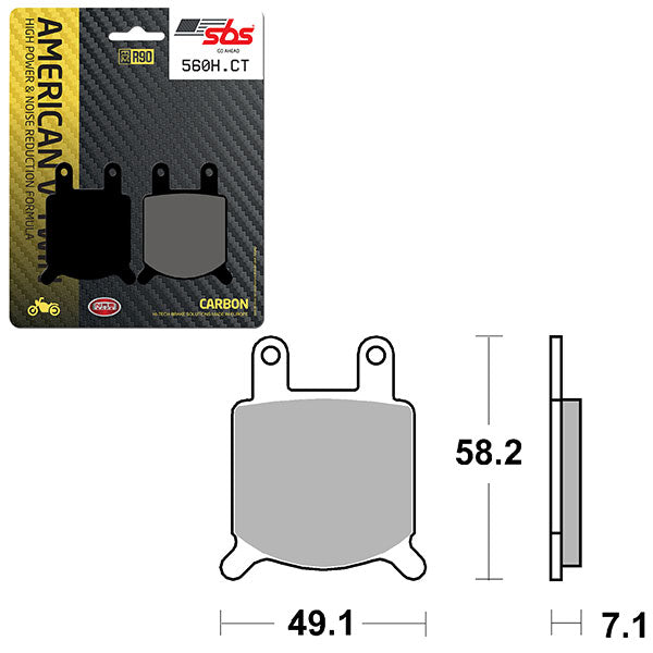 SBS HIGH POWER & NOISE REDUCTION CARBON BRAKE PAD  6510560100