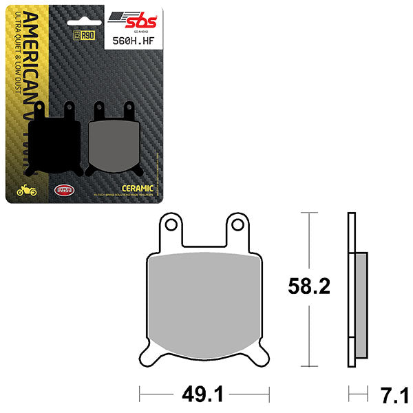 SBS HIGH POWER & NOISE REDUCTION CERAMIC BRAKE PAD  6490560100