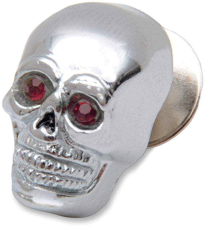 DRAG SPECIALTIES SM CHROME SKULL W/RED EYES (EA) DS-190485