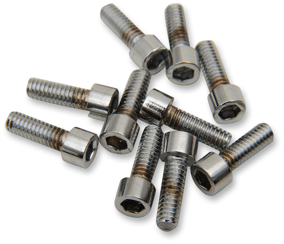 DRAG SPECIALTIES 8-32*1/2 ALLEN MACHINE SCREWS(10)CY-CHRM MPB189S