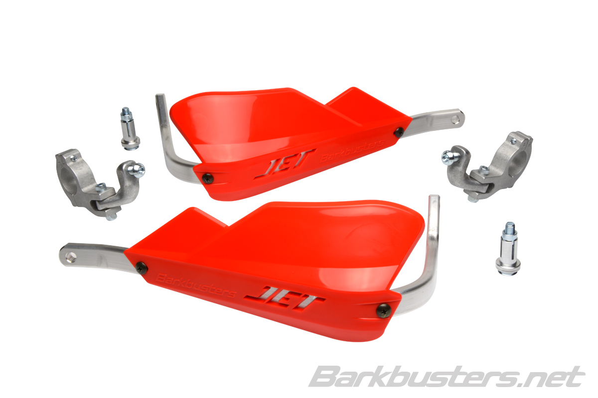 BARKBUSTERS JET HGUARD J2 RED TAPERED BAR JET-002-02-RD