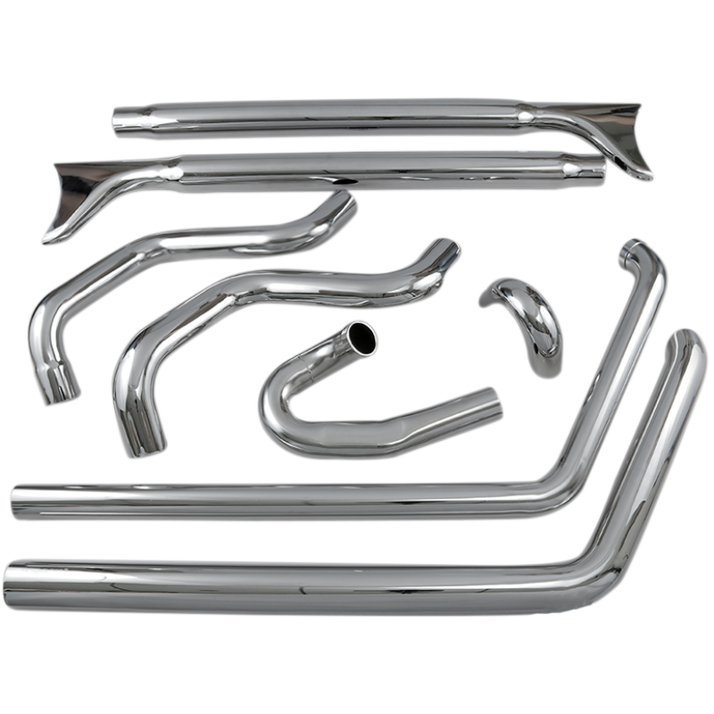 BASSANI XHAUST 07-17 SOFTAIL 33" FISHTAIL 2:2 FS CHR NO BAFFLE 1S46E-33