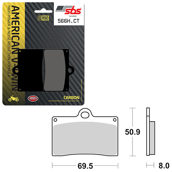 SBS HIGH POWER & NOISE REDUCTION CARBON BRAKE PAD  6510566100