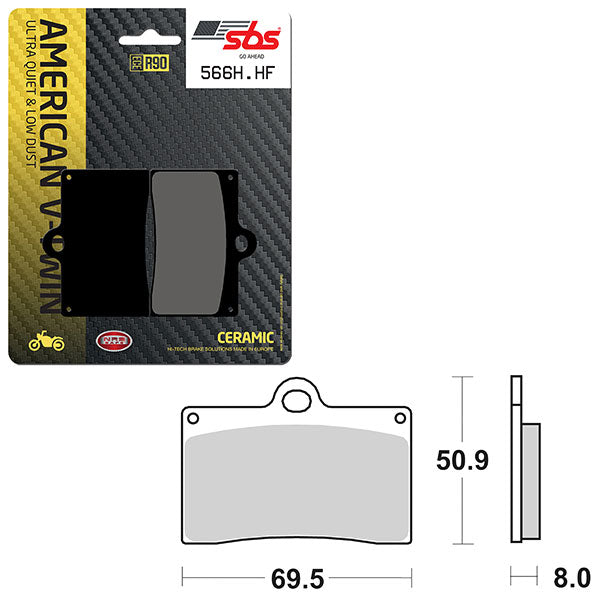 SBS HIGH POWER & NOISE REDUCTION CERAMIC BRAKE PAD  6490566100