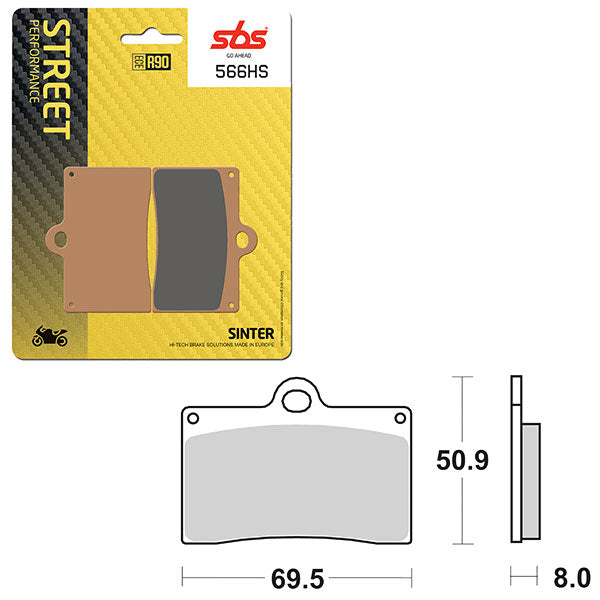 SBS PERFORMANCE HS SINTER BRAKE PAD  6250566100