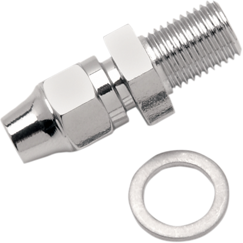 DRAG SPECIALTIES 3/8"-24 MALE STRAIGHT FITTING EA 342