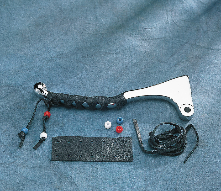 DRAG SPECIALTIES BLACK LEATHER LEVER COVERS (PR) DS-243056