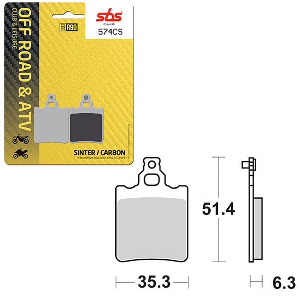 SBS CLUB, TRAILS & LEISURE CARBON BRAKE PAD  6330574100