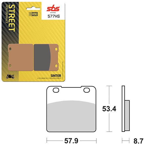 SBS PERFORMANCE HS SINTER BRAKE PAD  6250577100