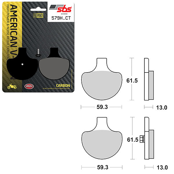 SBS HIGH POWER & NOISE REDUCTION CARBON BRAKE PAD  6510579100