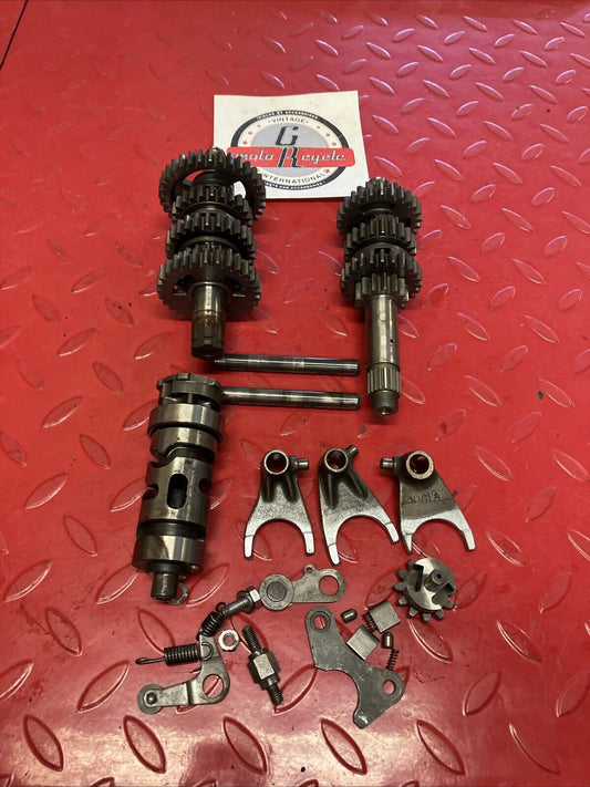 Honda MT125 1975 Transmission mainshaft countershaft gear drum forks 1974 1976
