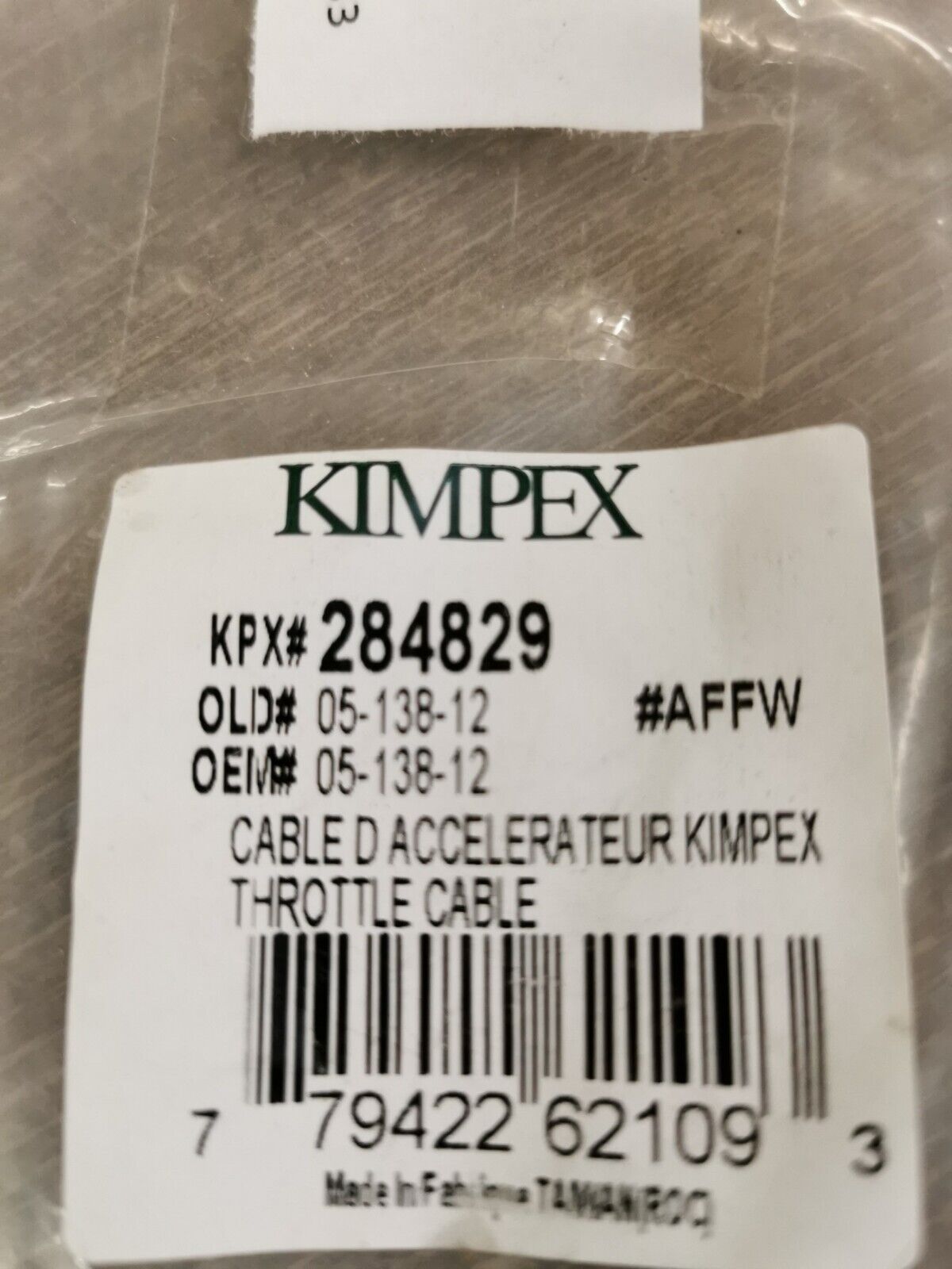 NOS KIMPEX Yamaha EC340 1983 THROTTLE CABLE 05-138-12 J41