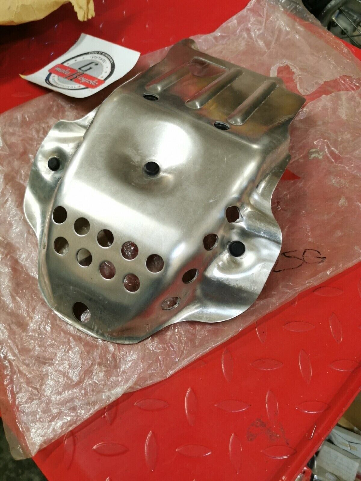 NOS HONDA XL250R 1985 - 1987 PLATE SKID ENGINE GUARD  50351-KL4-770  H41