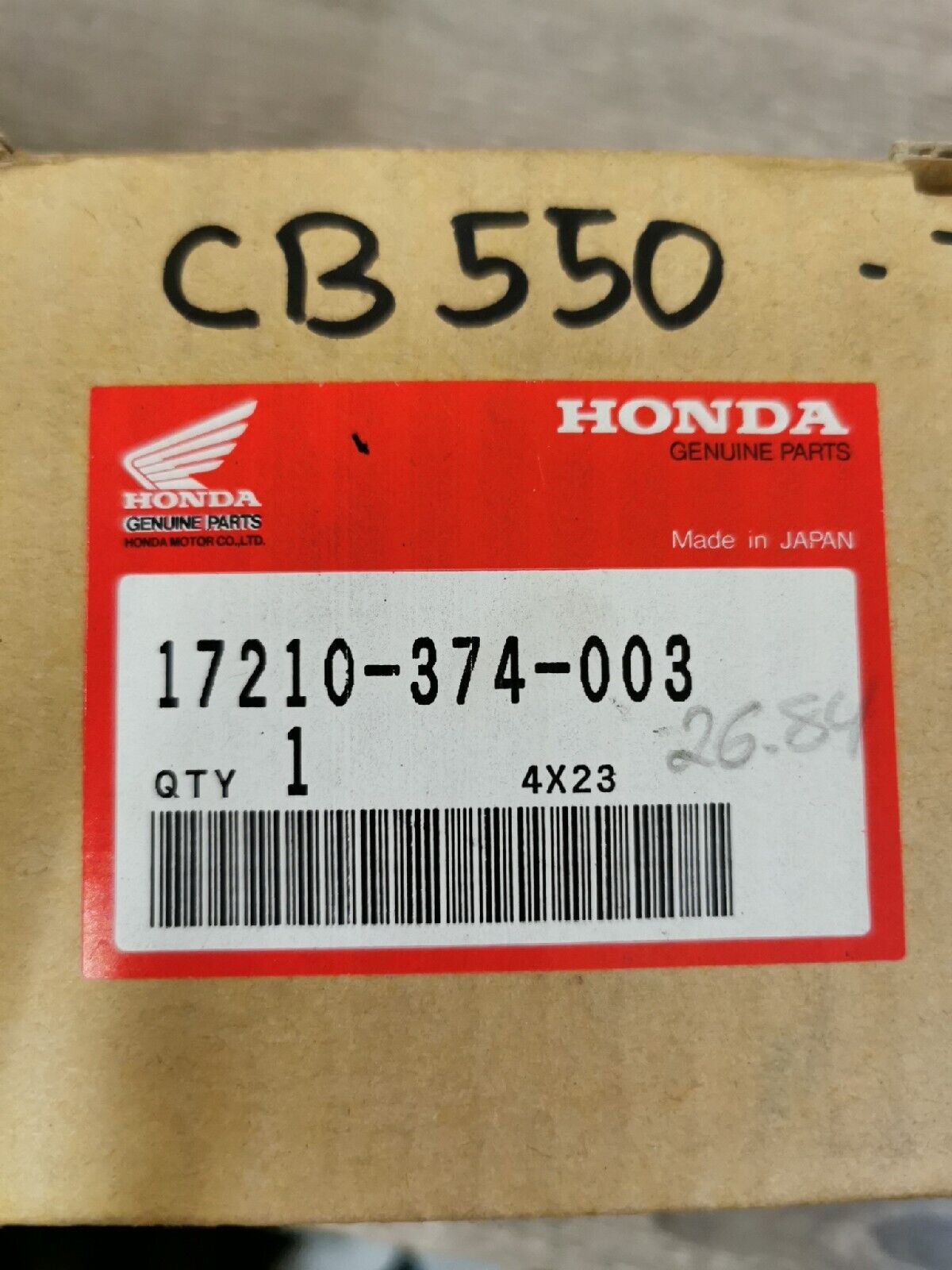 NOS HONDA CB550 1976  ELEMENT AIR FILTER 17210-374-003 H43