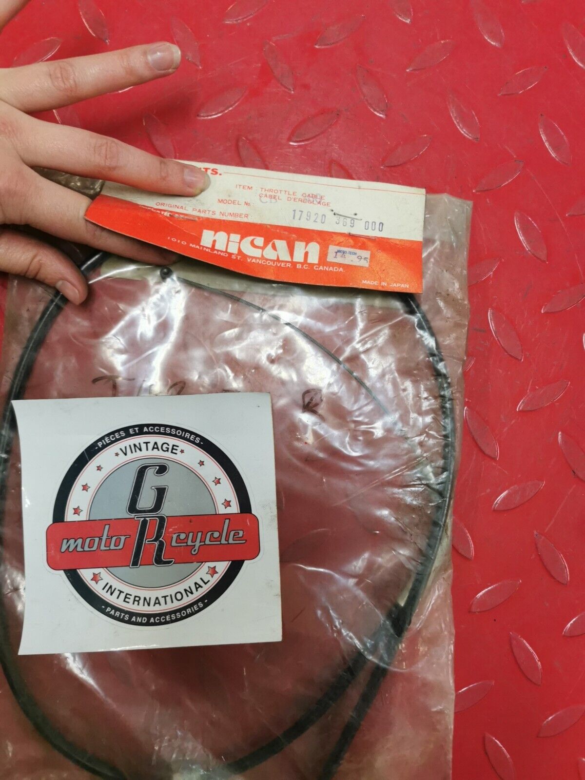 NOS NICAN Honda 1976 - 1977 CJ360T CB360 CABLE B THROTTLE 17920-369-000 H30