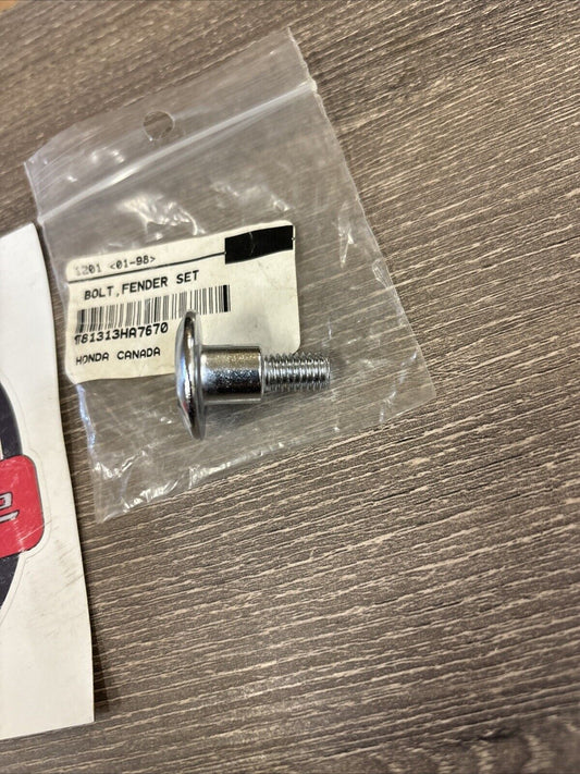 NOS Honda TRX350 TRX350D FENDER SETTING BOLT 81313-HA7-670 H134