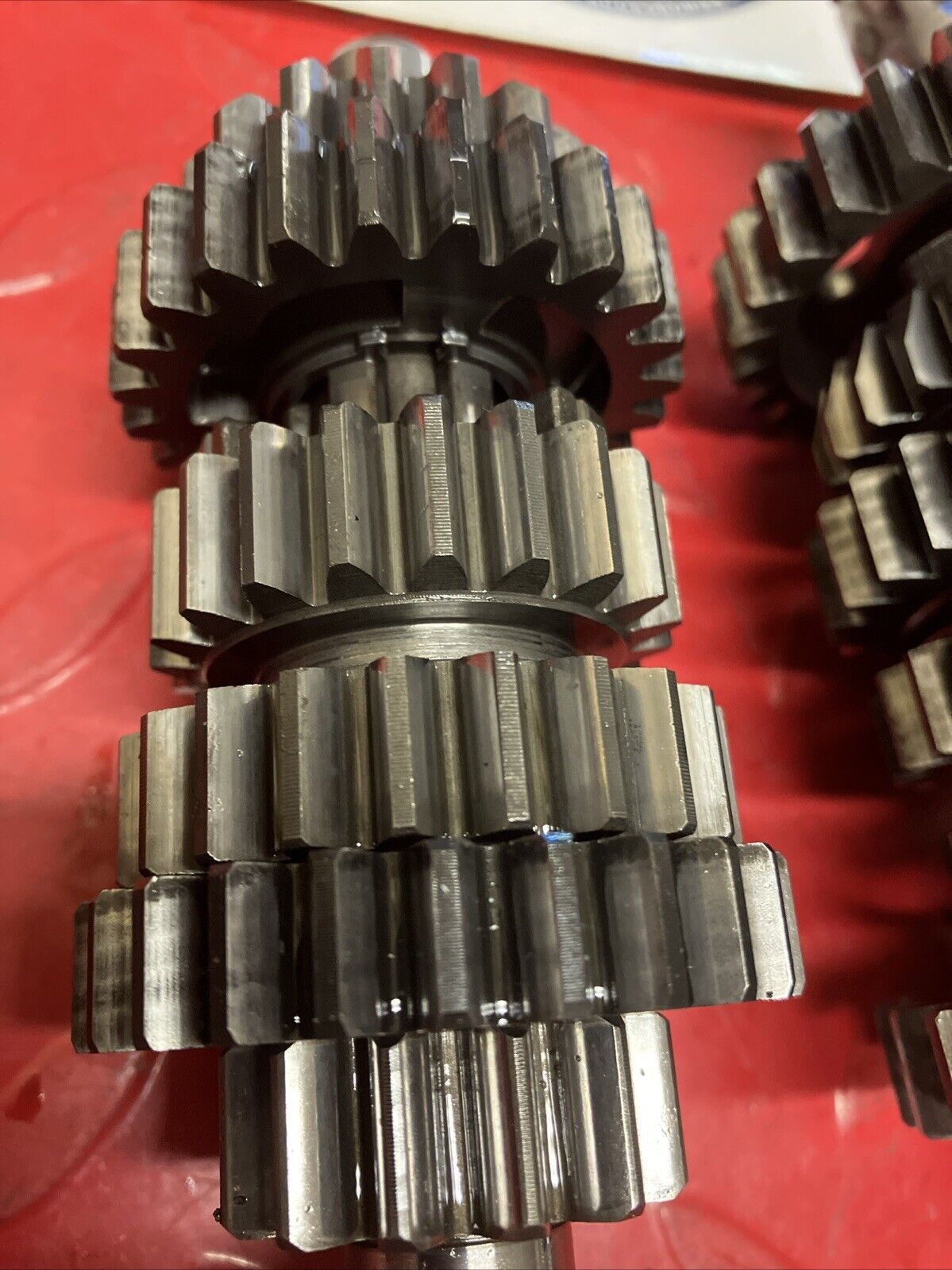 Kawasaki KX125 1987 Transmission mainshaft countershaft shaft gear 1985 1986