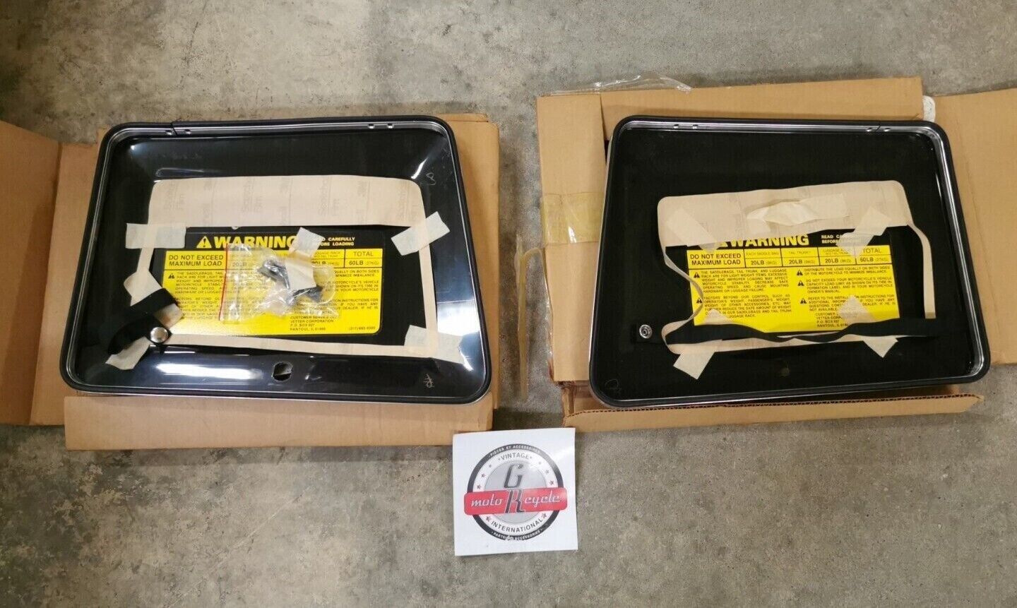 NOS VETTER SADDLE BAG COVER KIT LEFT RIGHT J22