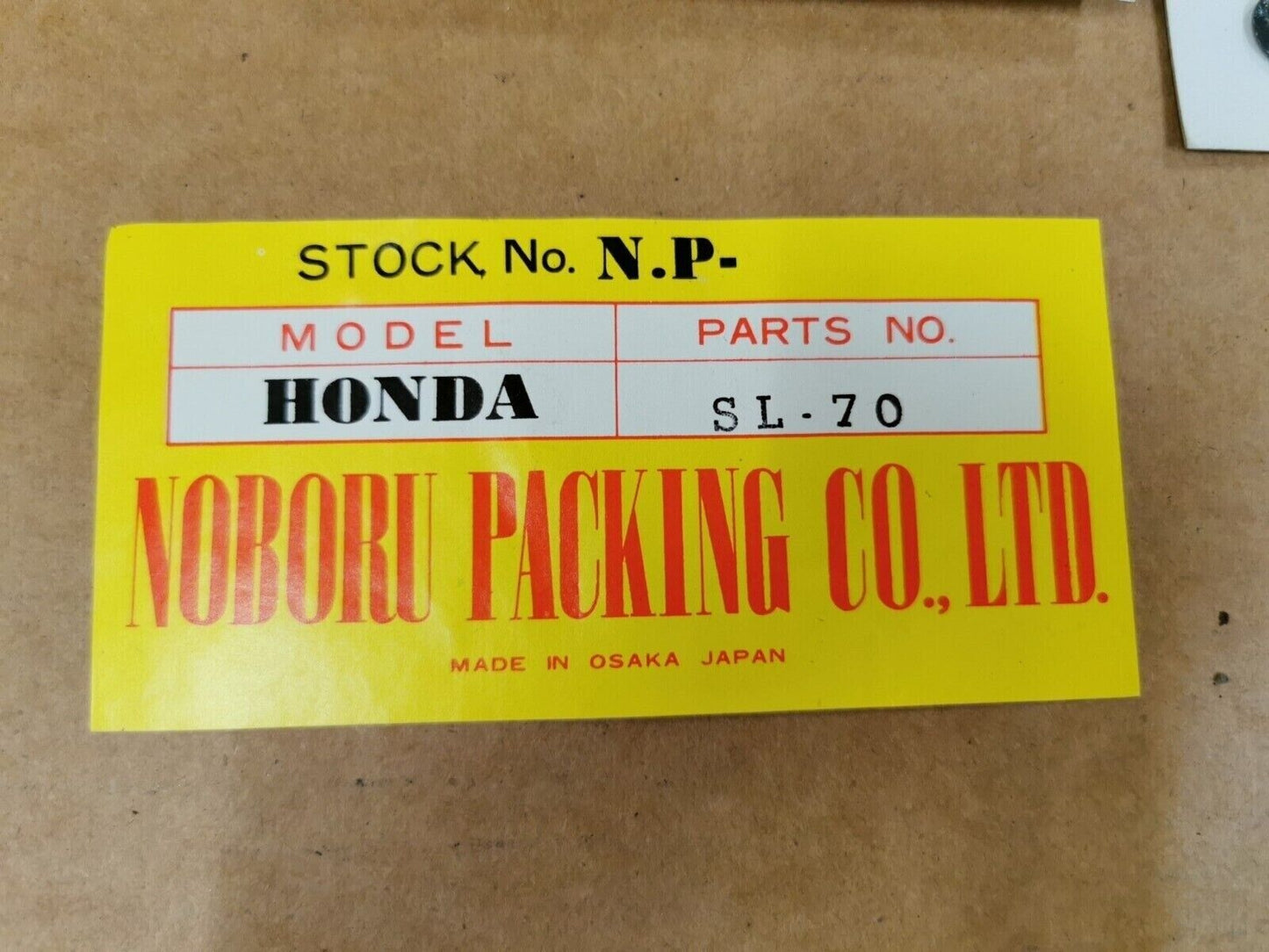 NOS NOBORU HONDA SL70 TOP END GASKET KIT INCOMPLETE SET  J49