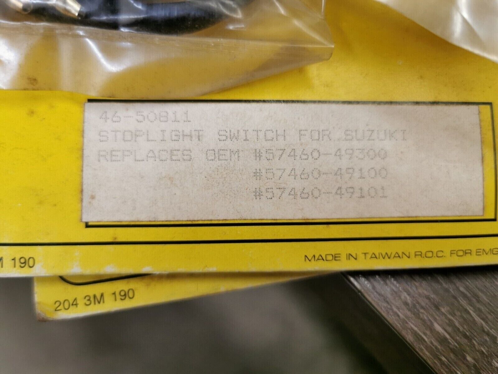 NOS EMGO SUZUKI GS1000 GS550ESF GS750L STOP SWITCH 46-50811 J29